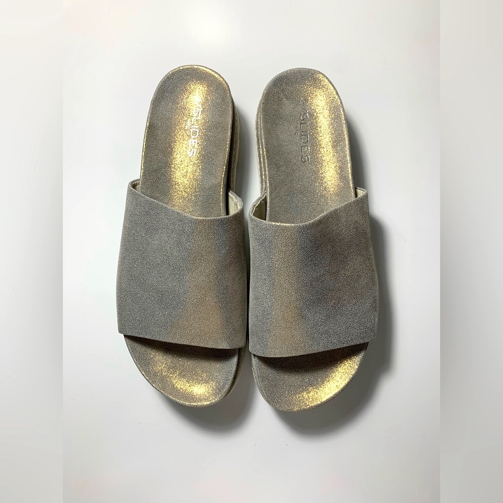 J Slides Silver Iradescent Slides